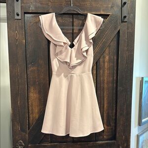 Lulu's Blush Pink Ruffle Mini Dress